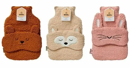 Apollo hot water bag cover + eye mask teddy - image 1