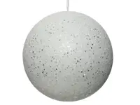 bal foam glitter Ø 14 cm - wit/zilver