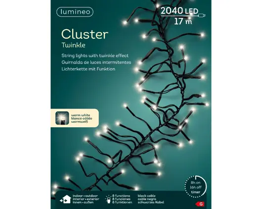 Cluster twinkle led 1700-2040l w.wt - image 3