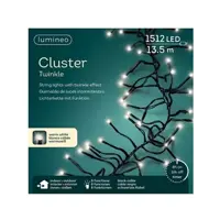 Cluster twinkle lights 1512L 13,5m - warm wit - image 2