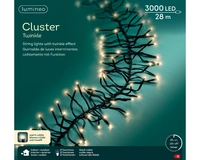 Cluster twinkle lights 3000L 28m - warm wit - afbeelding 3