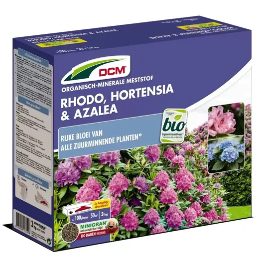 DCM Meststof Rhodo, Hortensia & Azalea 3 kg