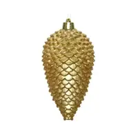 dennenappel plastic glitter hang - licht goud - image 1