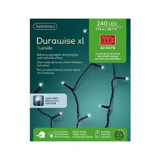 Durawise XL twinkle lights 240L 17,9m - koel wit - image 2