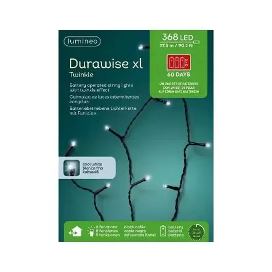 Durawise XL twinkle lights 368L 27,5m - koel wit - image 2