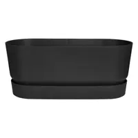 Elho Greenville Terrace Trough 80cm wheels - living black - image 1