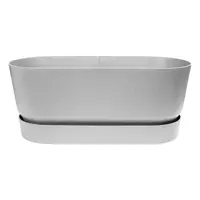 Elho Greenville Terrace Trough 80cm wheels - living concrete - image 1