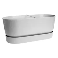 Elho Greenville Terrace Trough 80cm wheels - living concrete - image 2