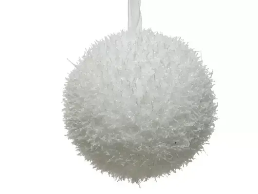 kerstbal foam Ø 10 cm - wit