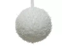 kerstbal foam Ø 8 cm - wit