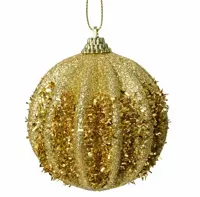 Kerstbal foam d8cm licht goud