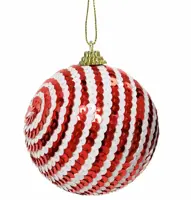 Kerstbal foam d8cm rood