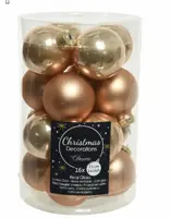 Kerstbal glas d3.5cm toffee 16st