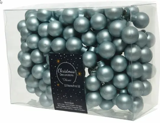 Kerstbal glas drd d2cm mistig blauw