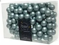 Kerstbal glas drd d3cm mistig blauw