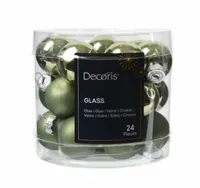 Kerstbal glas mix groen