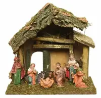 Kerststalset poly 8 figuren h26cm