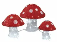 Led acryl rode paddenstoelen 