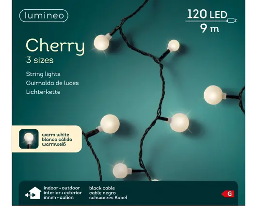 Led cherry l900cm-120l zwart/w.wt - image 2