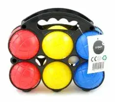 Petanque plastiek set 6 ballen