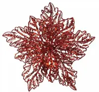 Poinsettiaclip plc d23.5h10cm rood - image 1