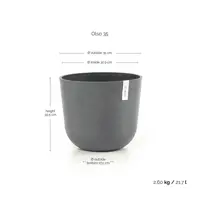 Pot oslo d35cm grijs