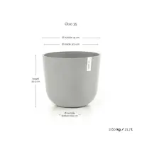 Pot oslo d35cm witgrijs