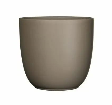 Pot tusca d13.5h13cm taupe mat