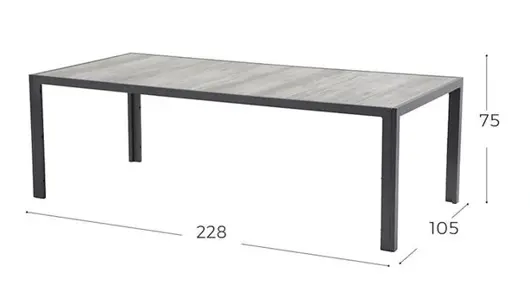 Tuintafel Tanger Hartman 228x105x75cm - image 2