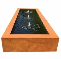 Table d'eau acier corten 225 x 60 x 35