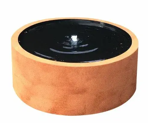 Table d'eau acier corten ronde 100 x 39